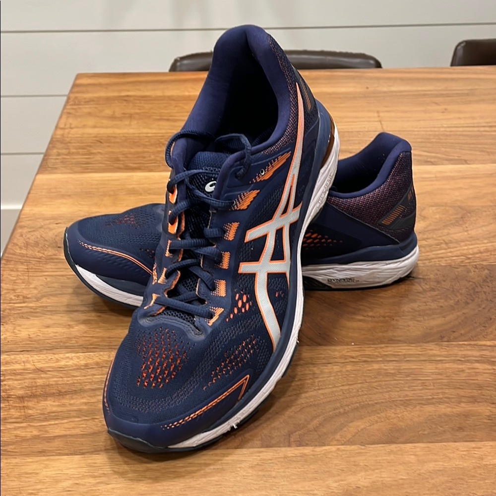 Asics Navy and Orange Running Shoes